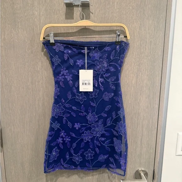 peppermayo blue dress Echo Mini Dress